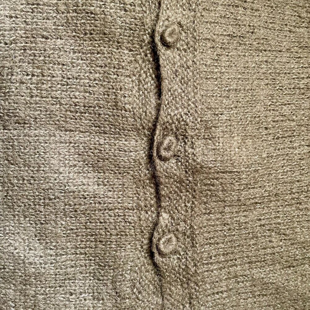Ralph Lauren knit Mohair  Pillow Shams, Olive Green  17" x 17" - Picture 2 of 2